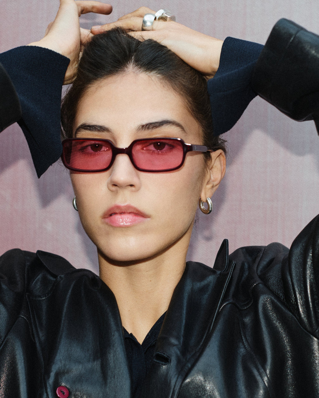 The Kaya JF Colors Rechteckig Damen-Sonnenbrillen in Rot