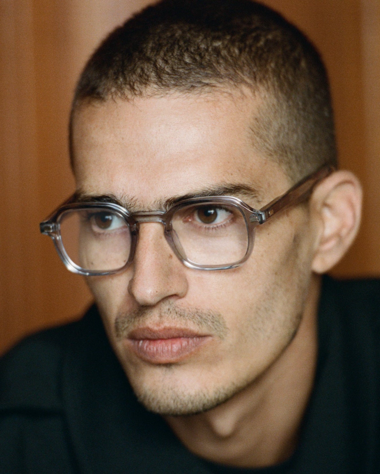 The Ezra Rectangular Men's Eyeglasses in Transparent