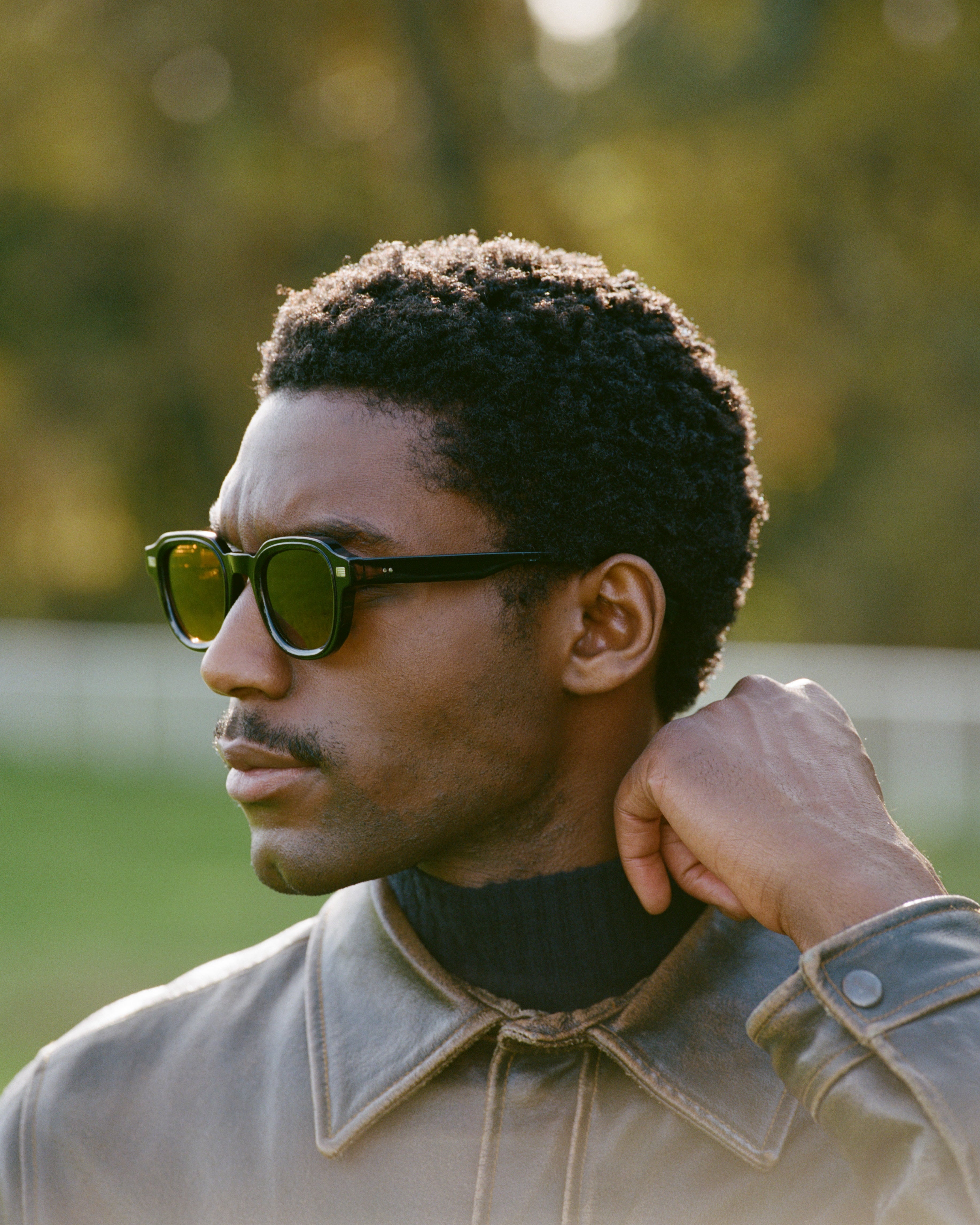 The Napoli Medium Men's Sunglasses in Black | Jimmy Fairly US