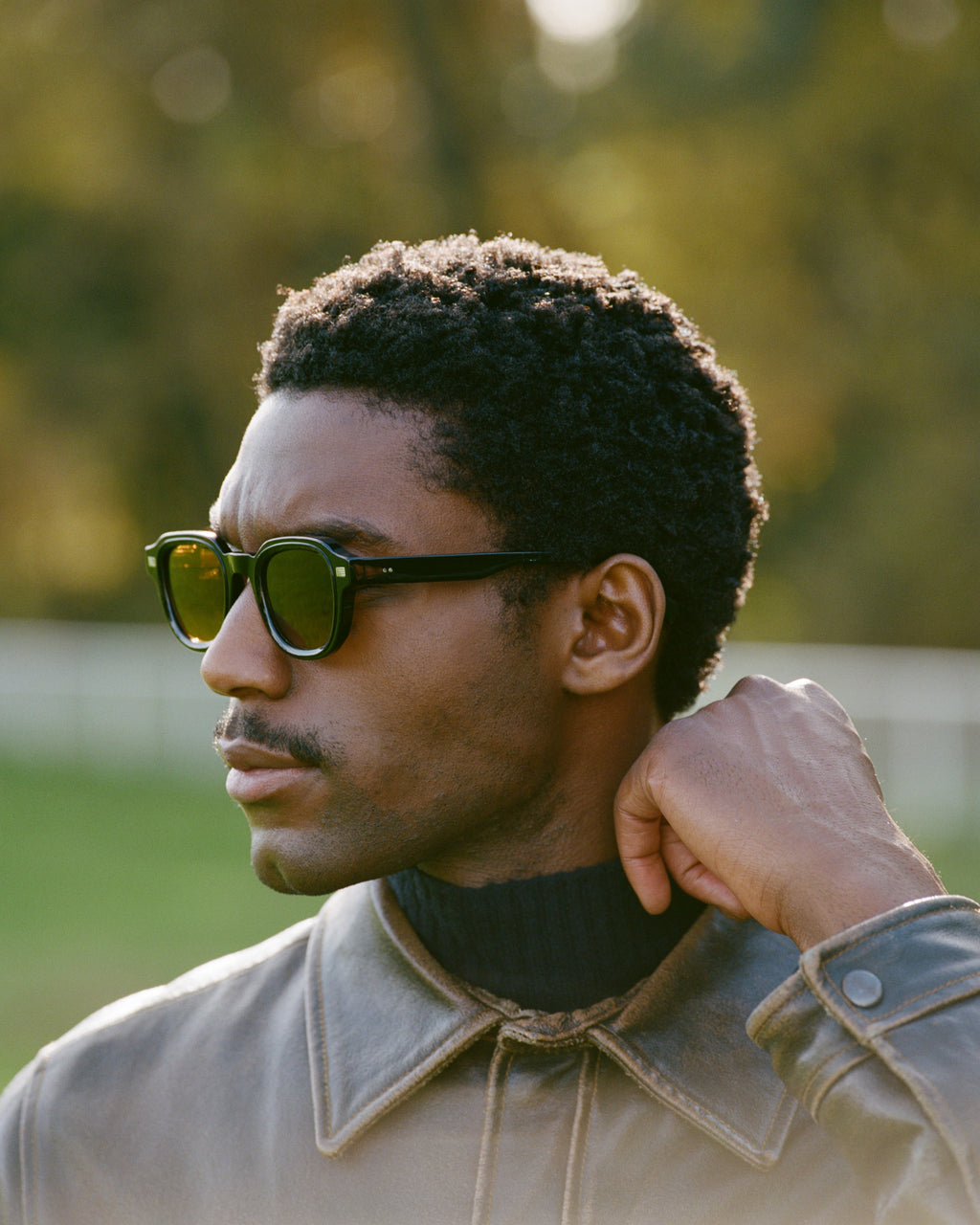 The Napoli Square Men's Sunglasses in Black