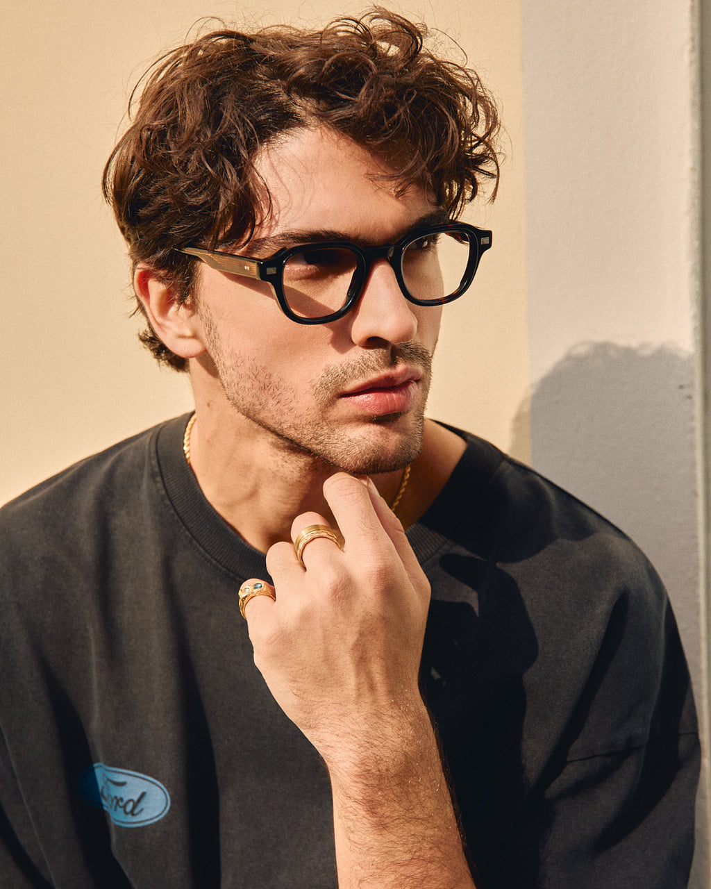 The Napoli Square Men's Eyeglasses in Tortoise