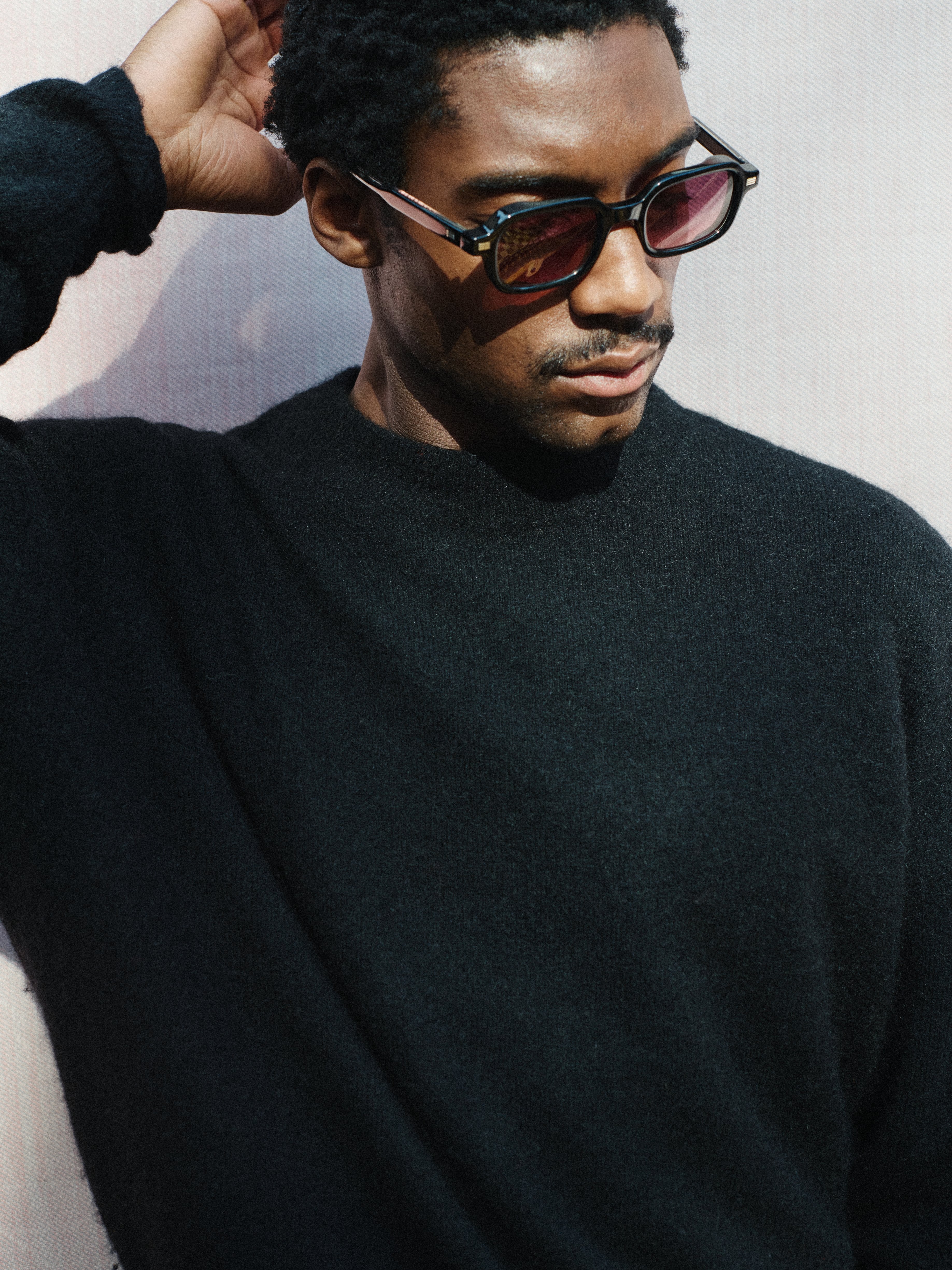 The Brooke Rectangular Men's Sunglasses in Black