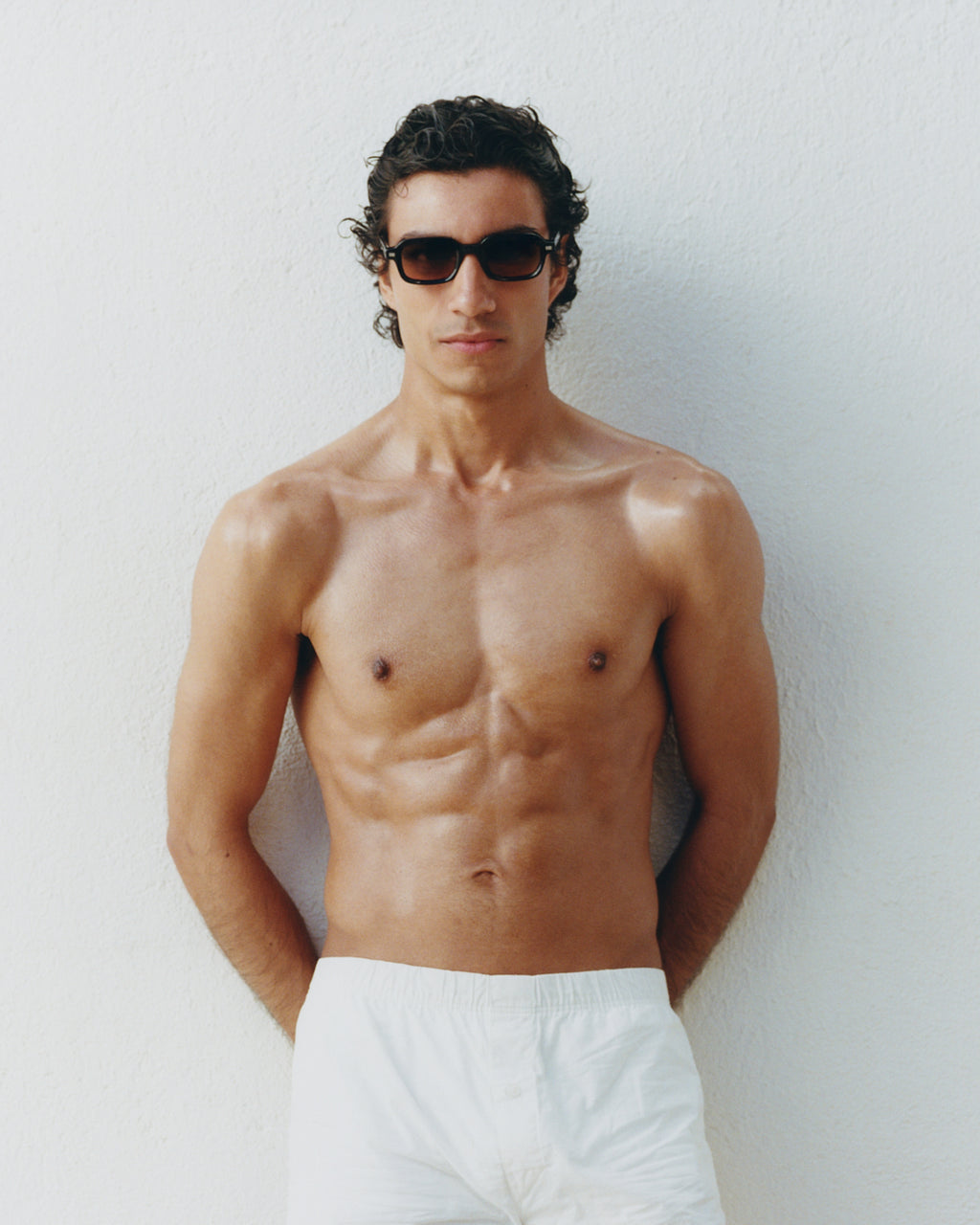 The Brooke Rectangular Men's Sunglasses in Black
