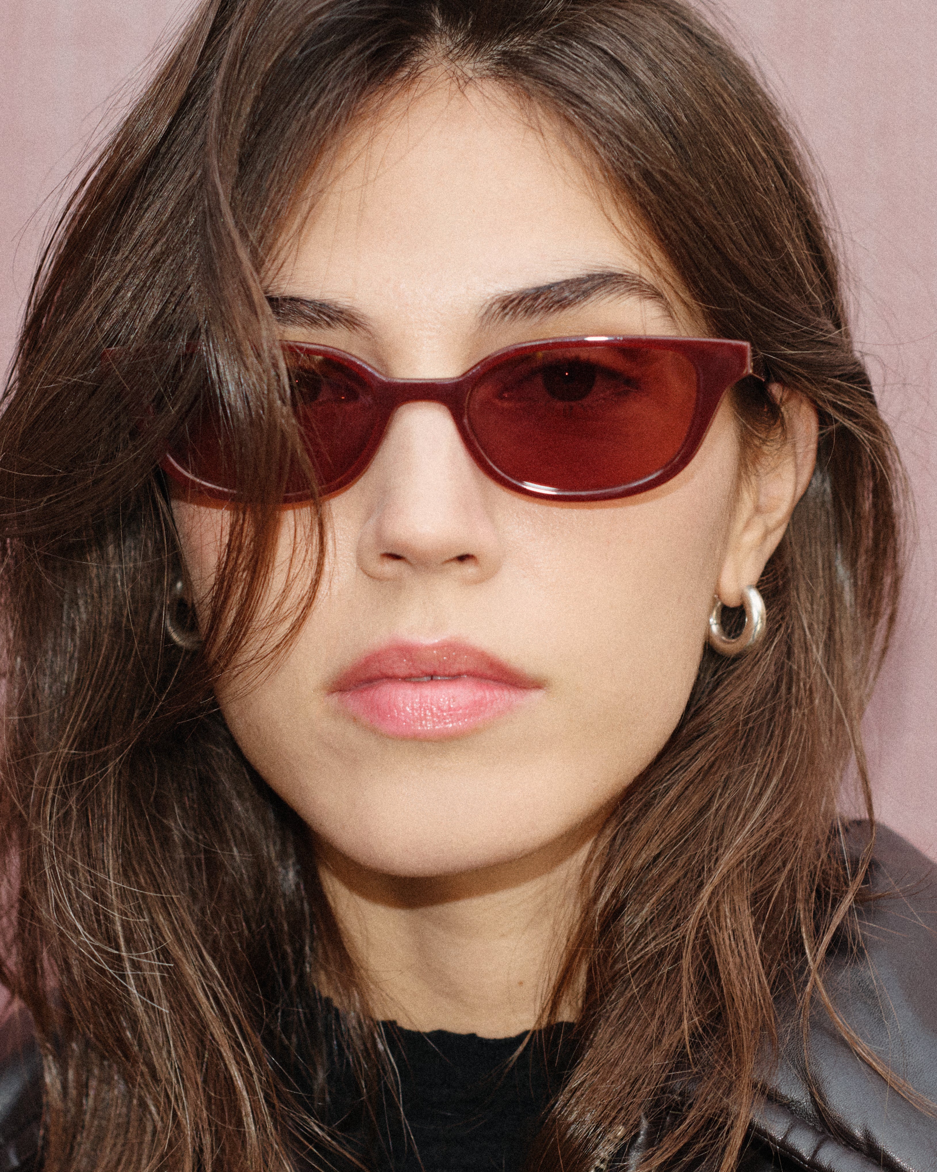 The Pippa Butterfly Women's Sunglasses in Burgundy