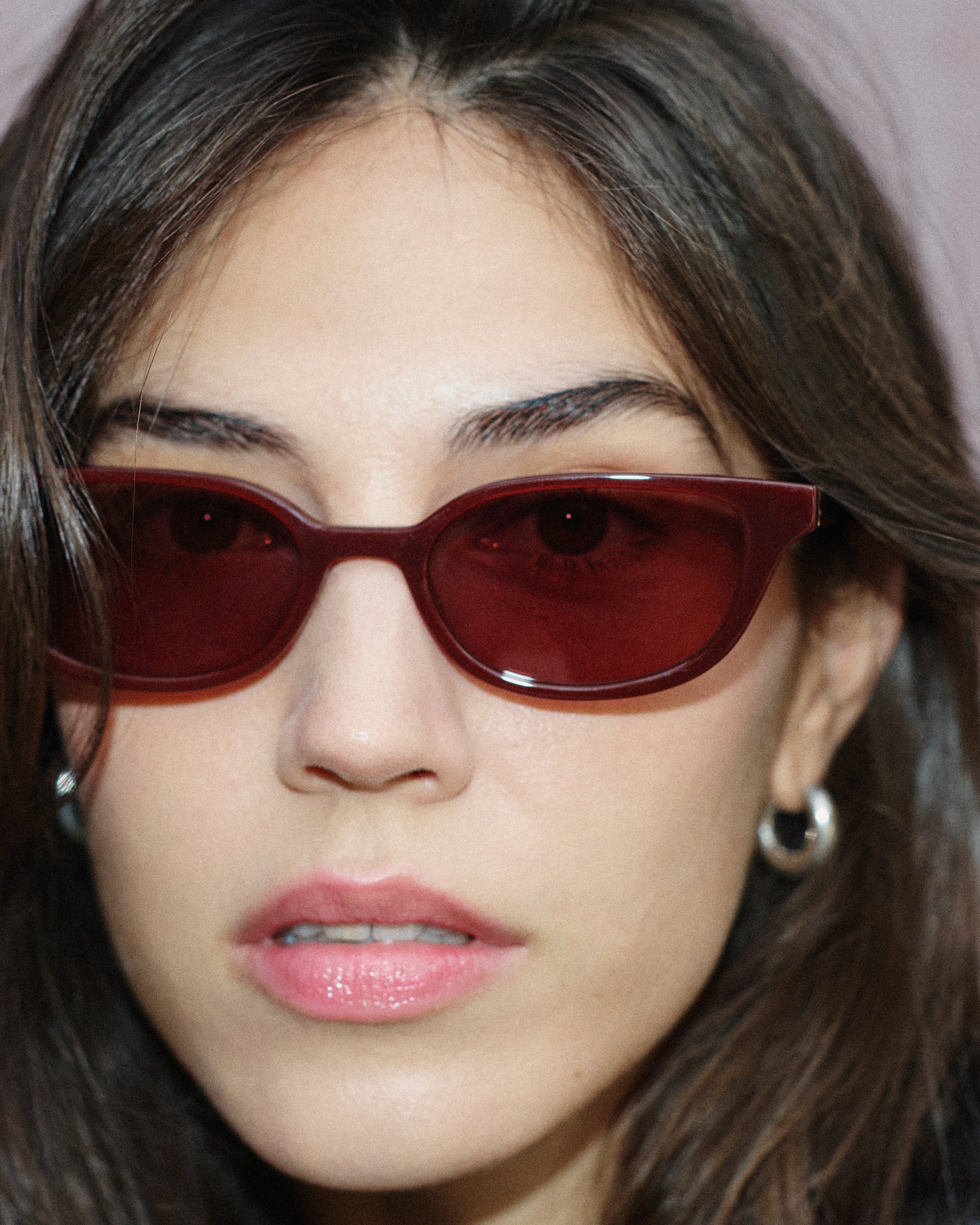 The Pippa Butterfly Women's Sunglasses in Burgundy