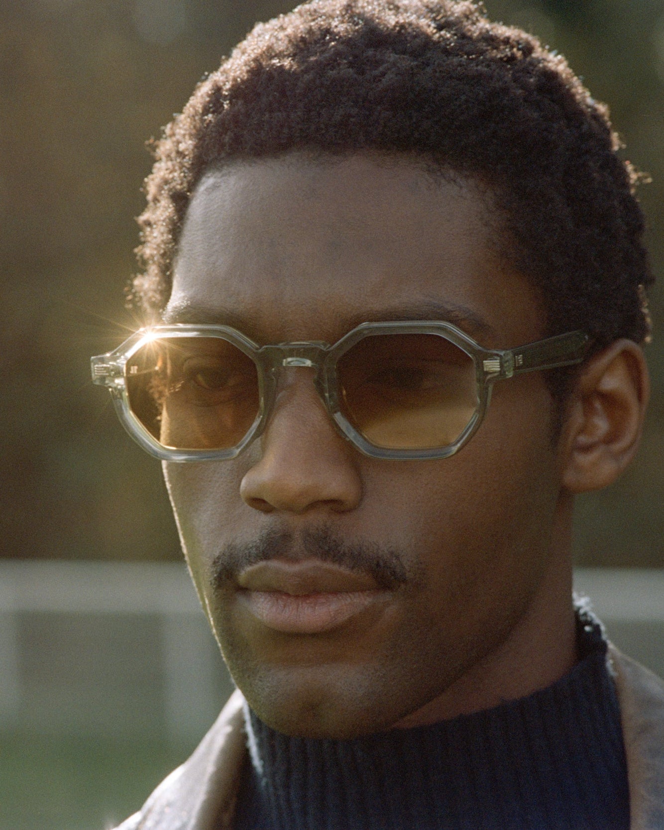 The Eloi JF Colors Square Men's Sunglasses in Green