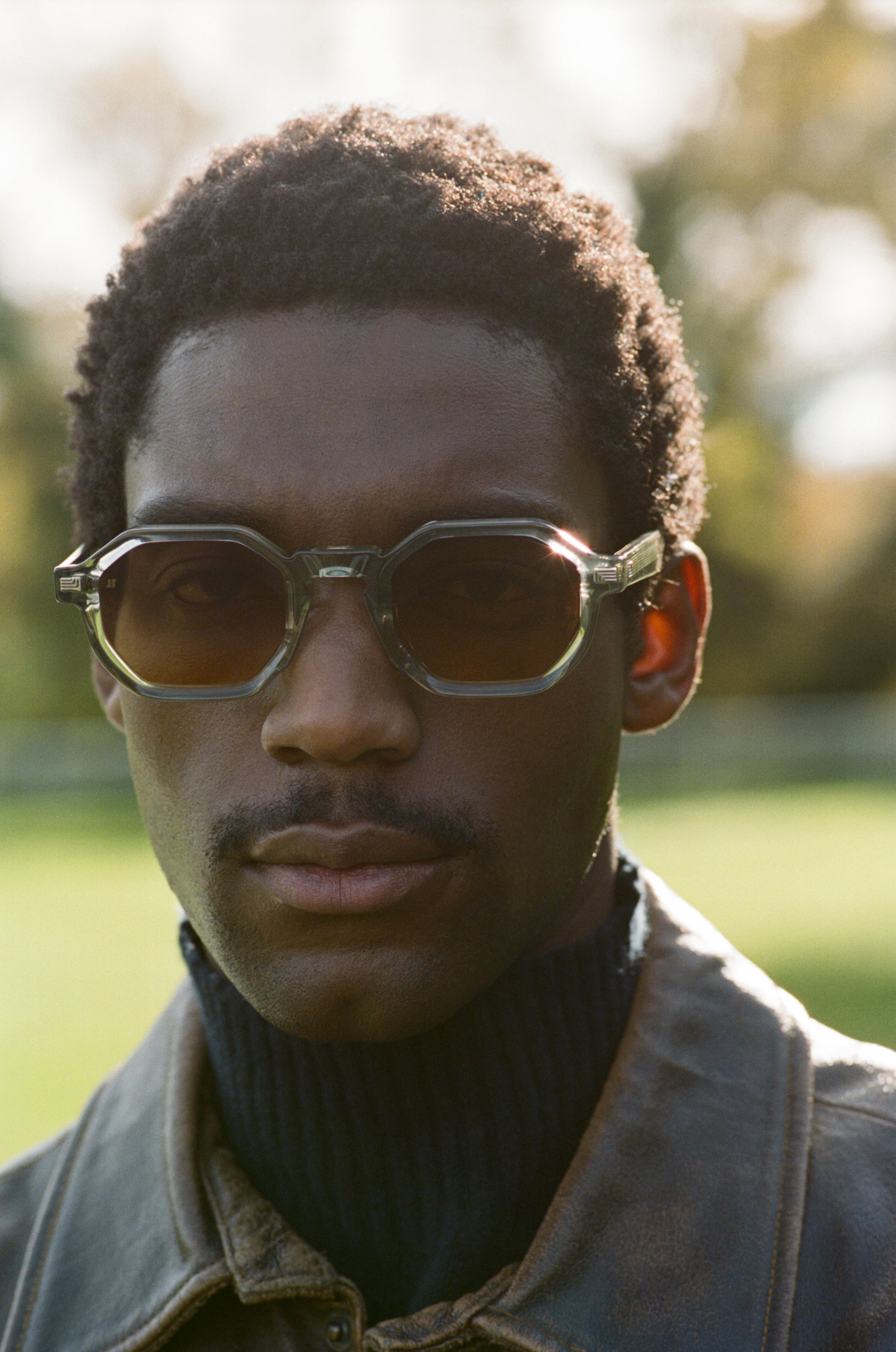 The Eloi JF Colors Square Men's Sunglasses in Green