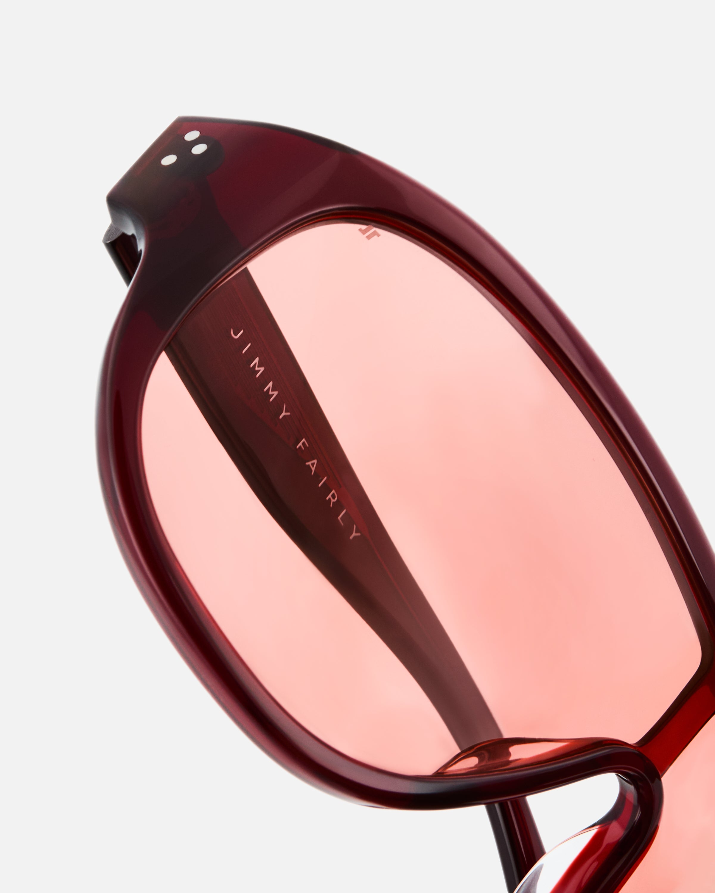 The Luz Aviator Women's Sunglasses in Burgundy