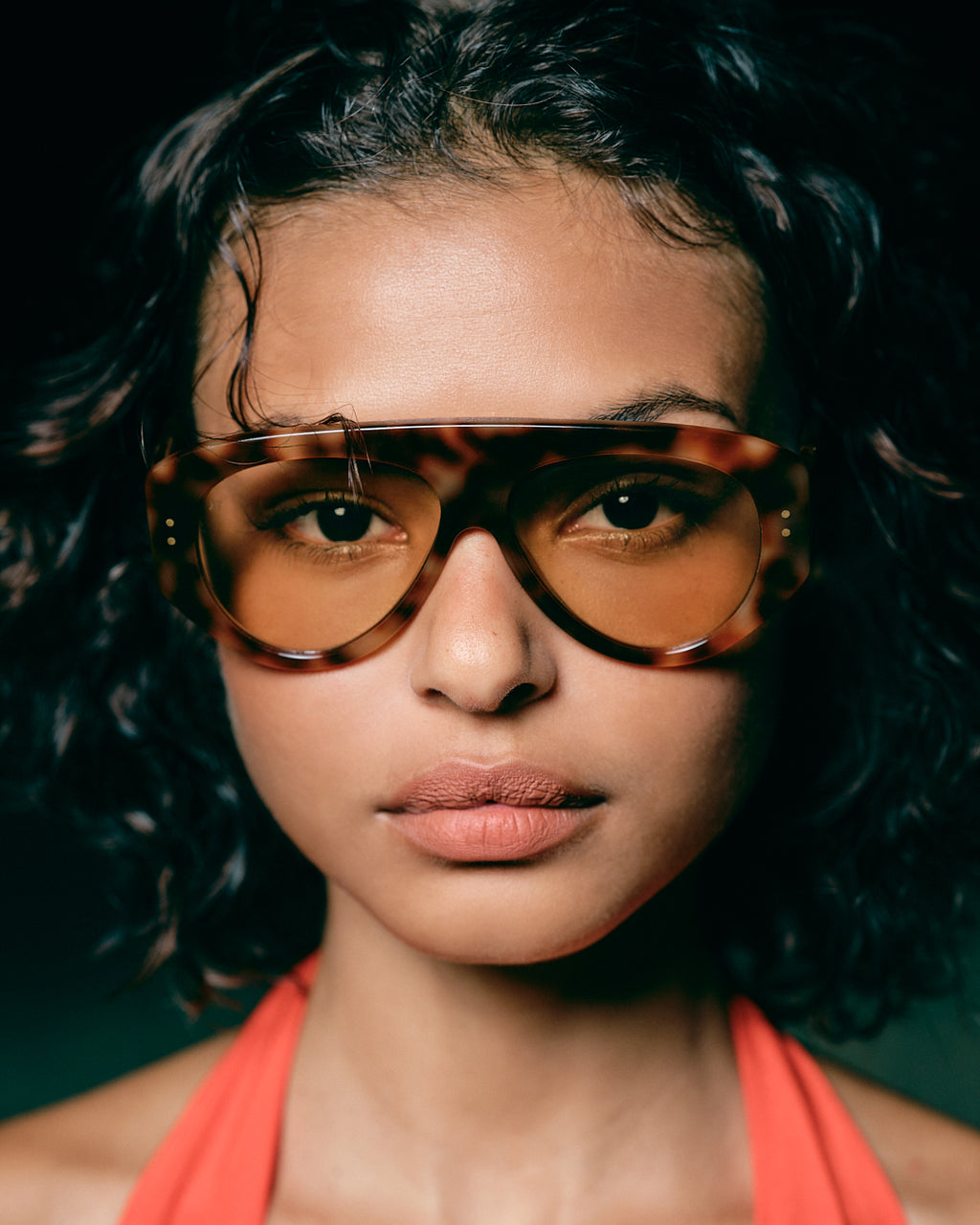 La Halo Aviateur Lunettes de Soleil pour femme in Ecaille foncée