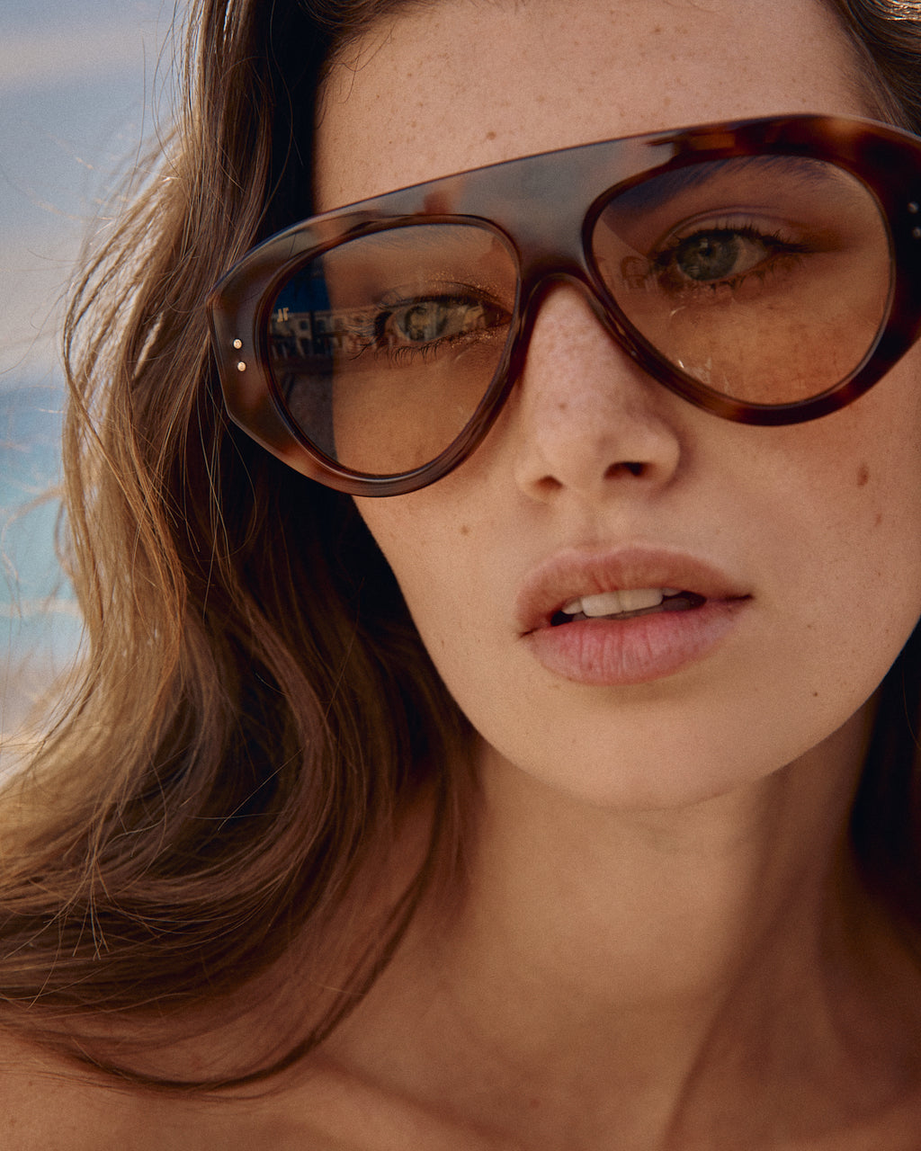 The Halo Aviator Women's Sunglasses in Dark Tortoise