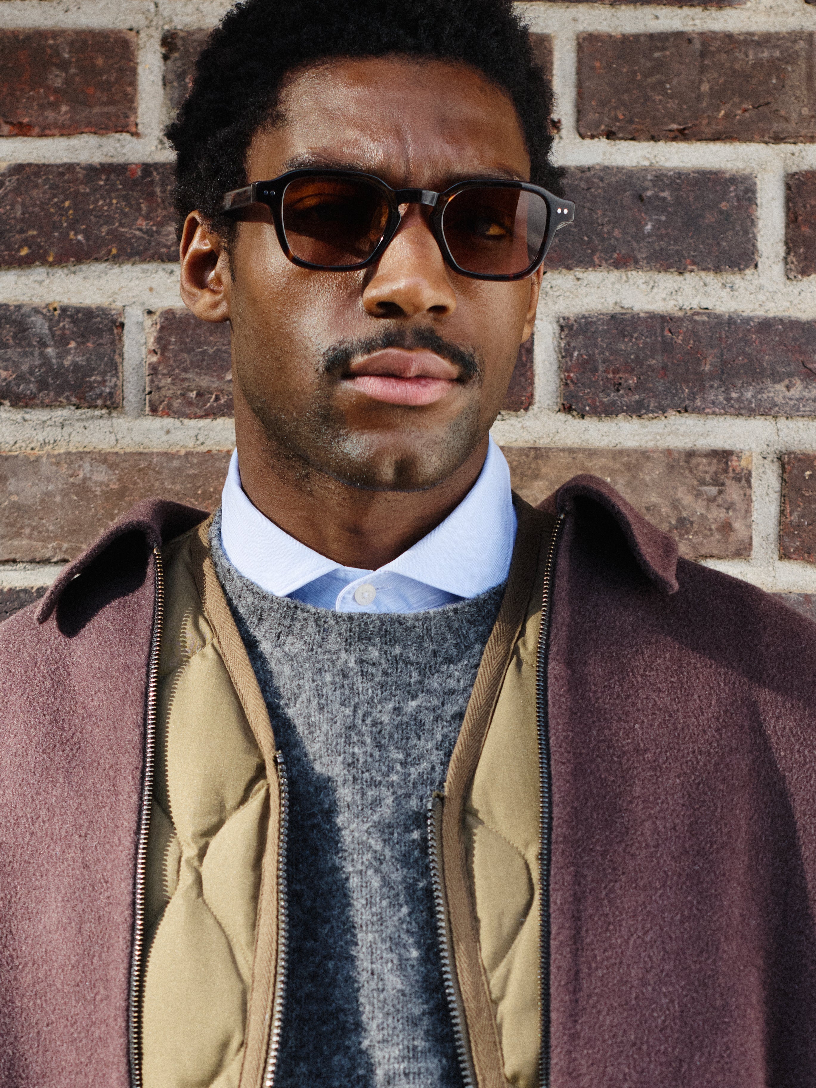 The Seb Hexagonal Men's Sunglasses in Dark Tortoise