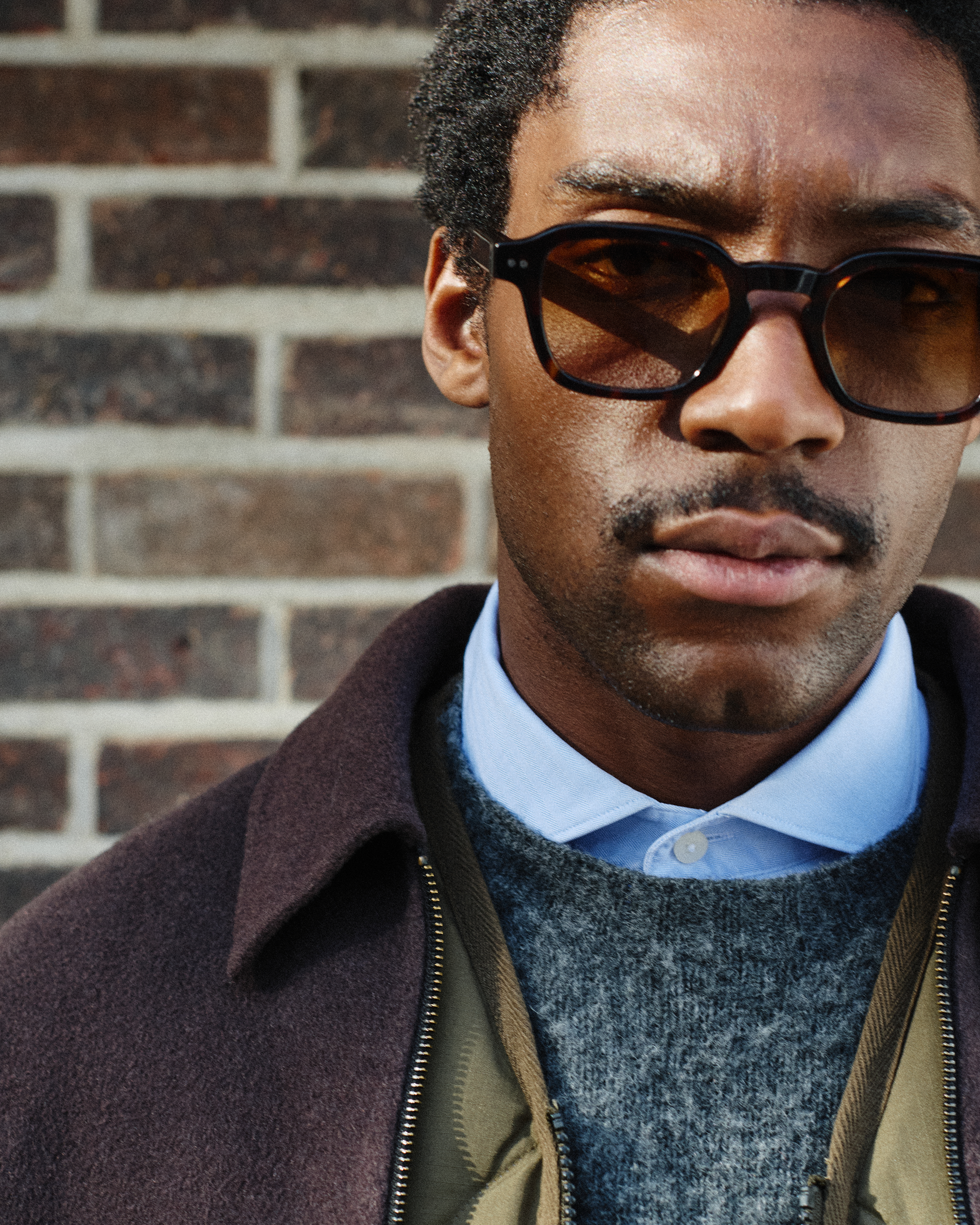 The Seb Hexagonal Men's Sunglasses in Dark Tortoise