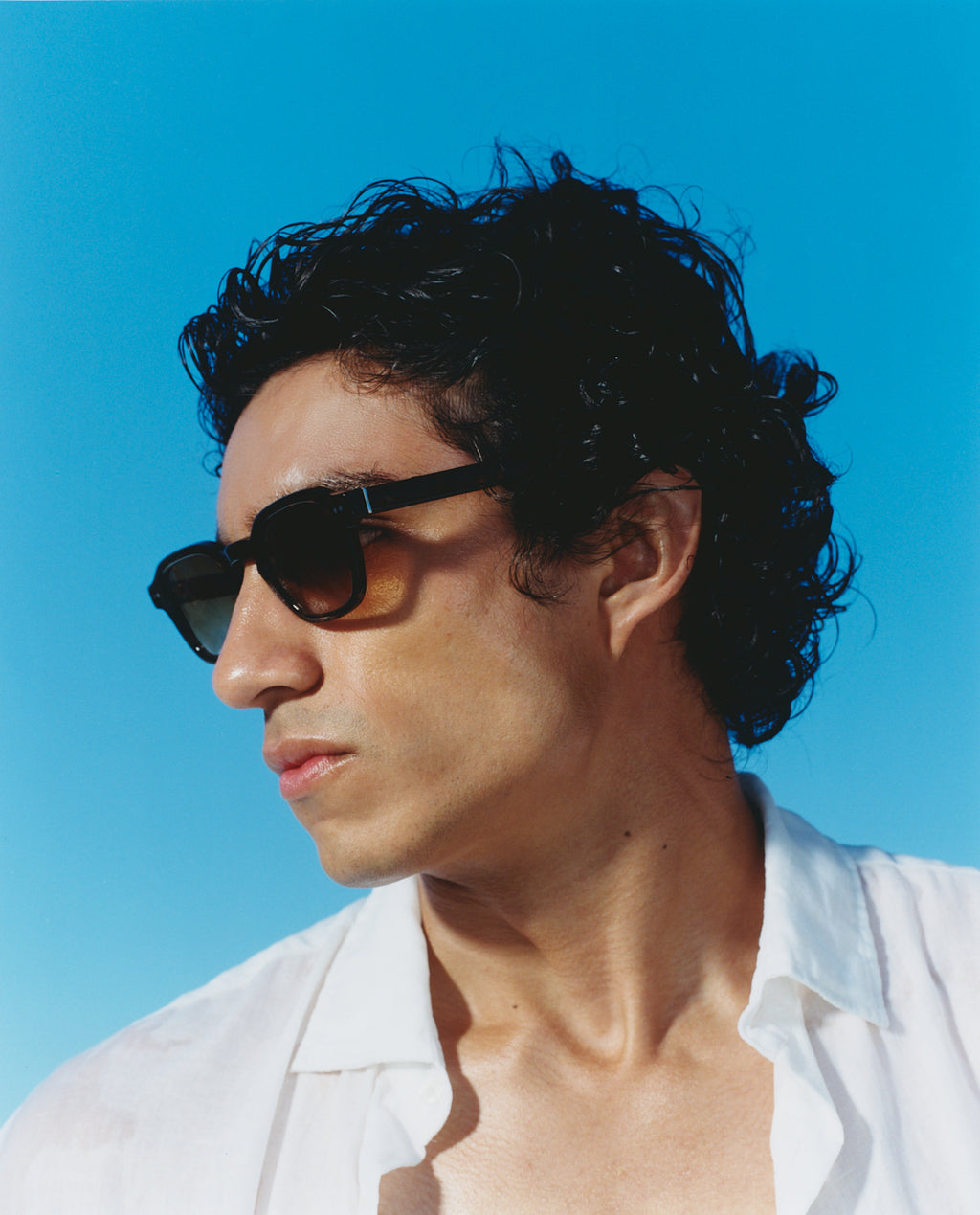 The Seb Hexagonal Men's Sunglasses in Dark Tortoise