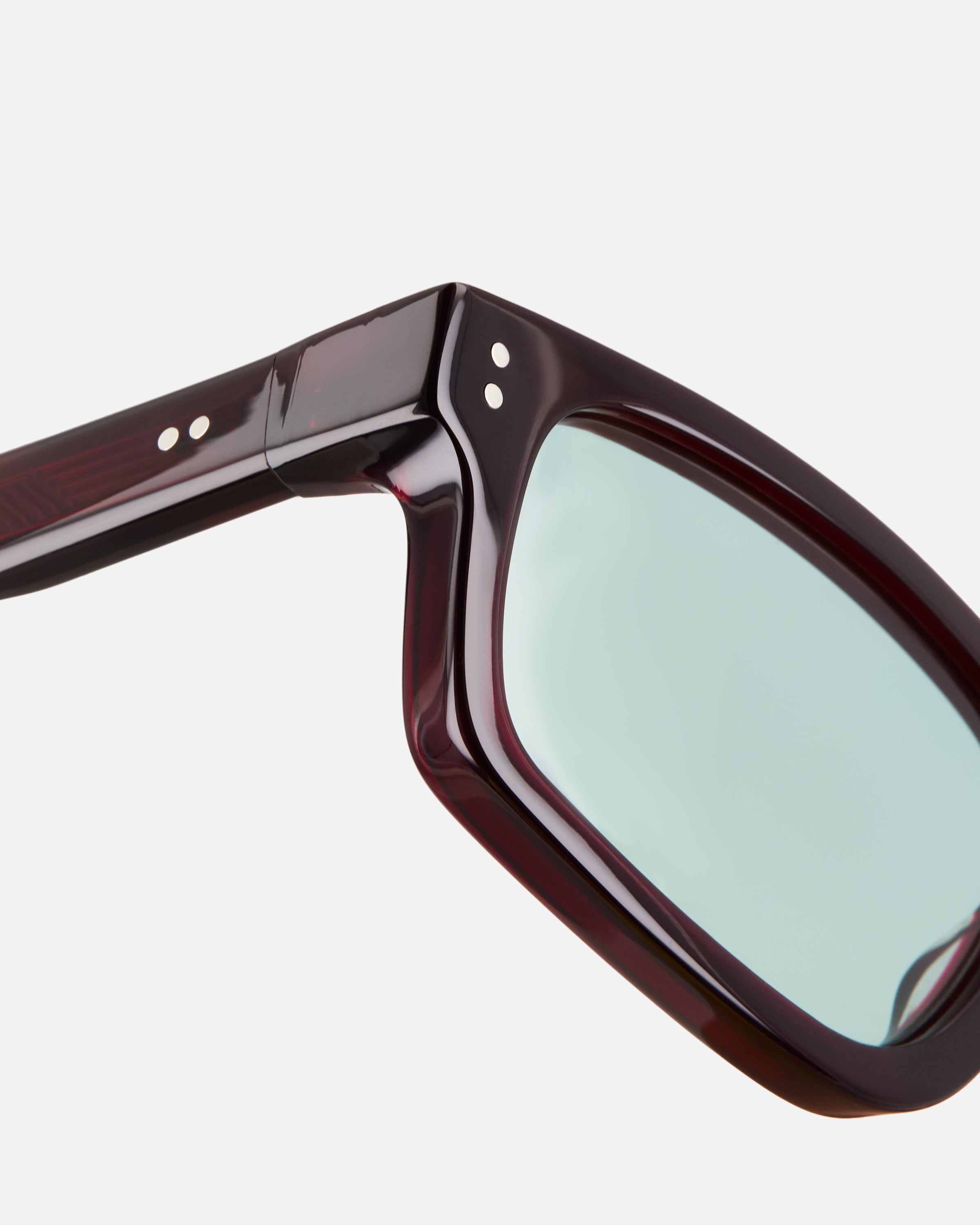 The Uly Rectangular Men's Sunglasses in Burgundy