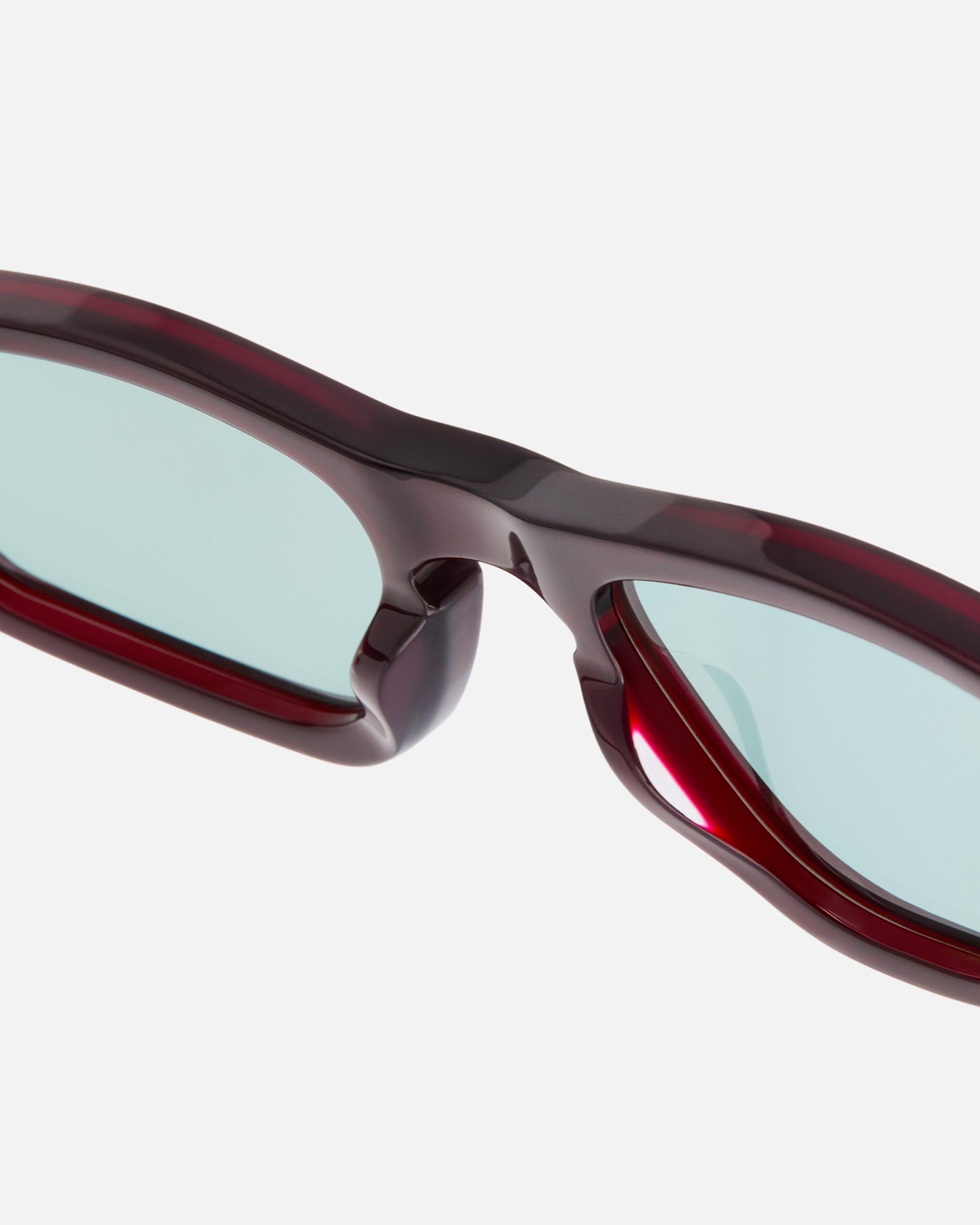 The Uly Rectangular Men's Sunglasses in Burgundy