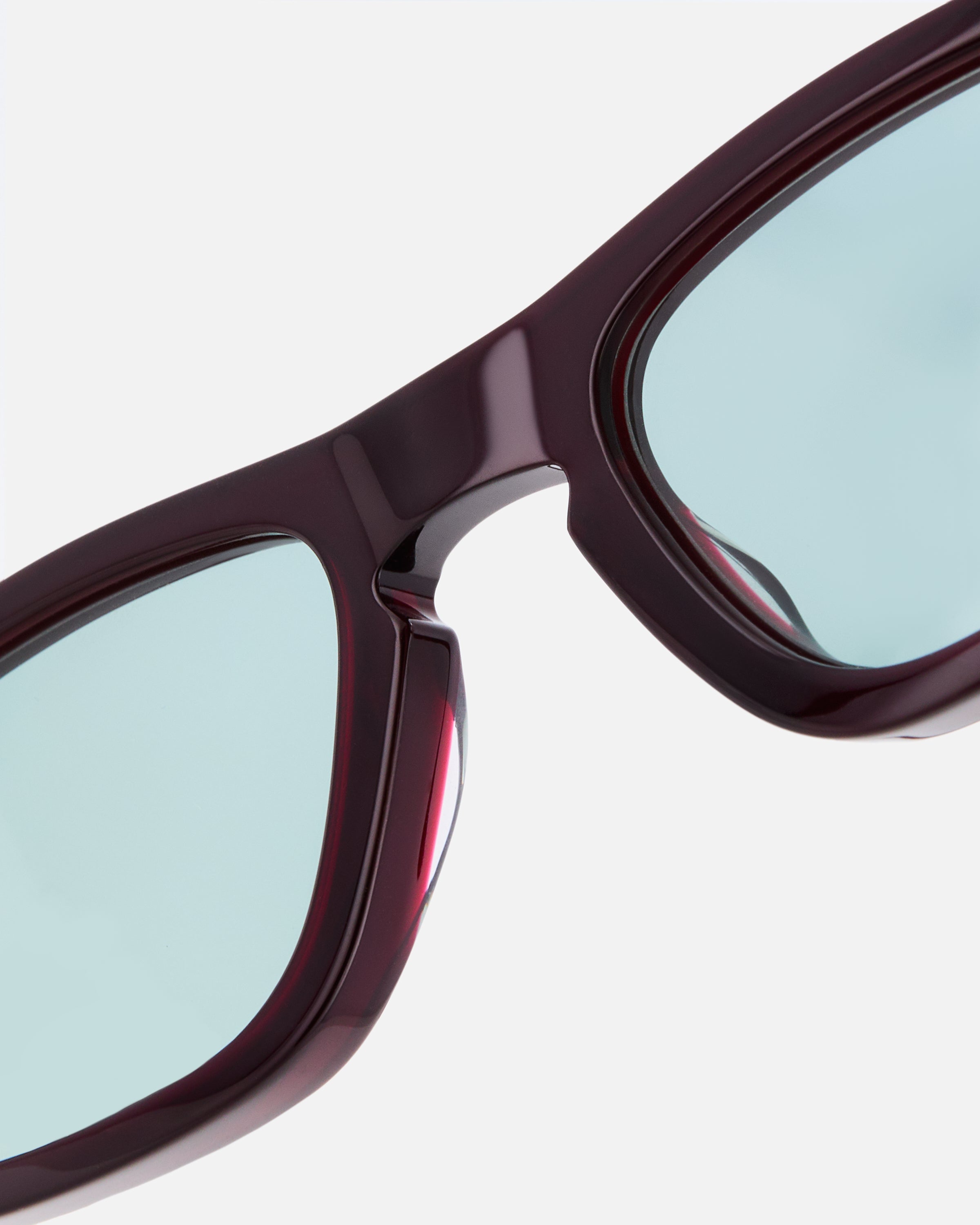 The Uly Rectangular Men's Sunglasses in Burgundy