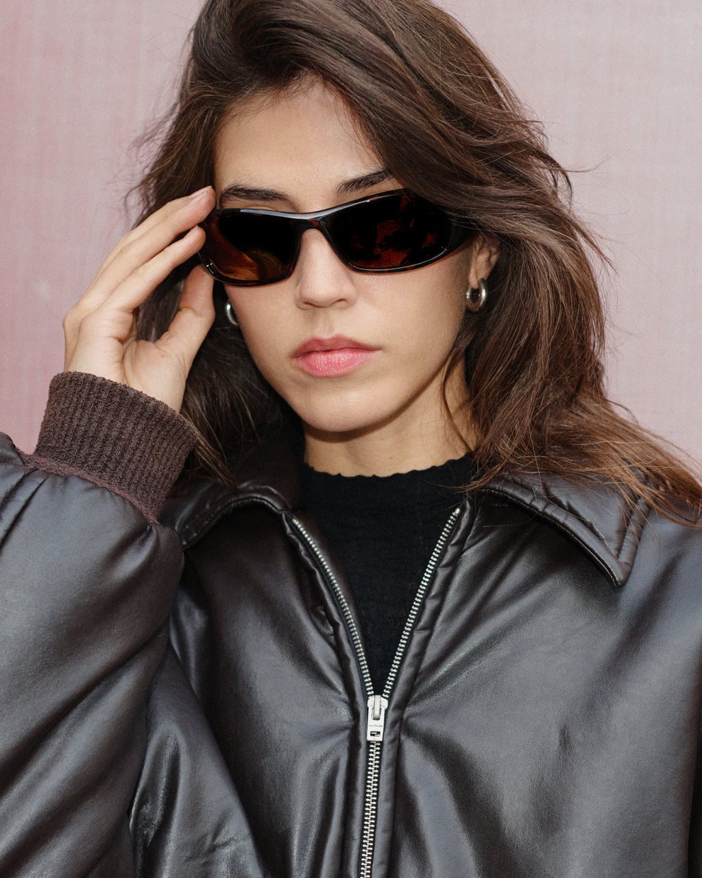La Aero Aviateur Lunettes de Soleil pour homme in Ecaille foncée