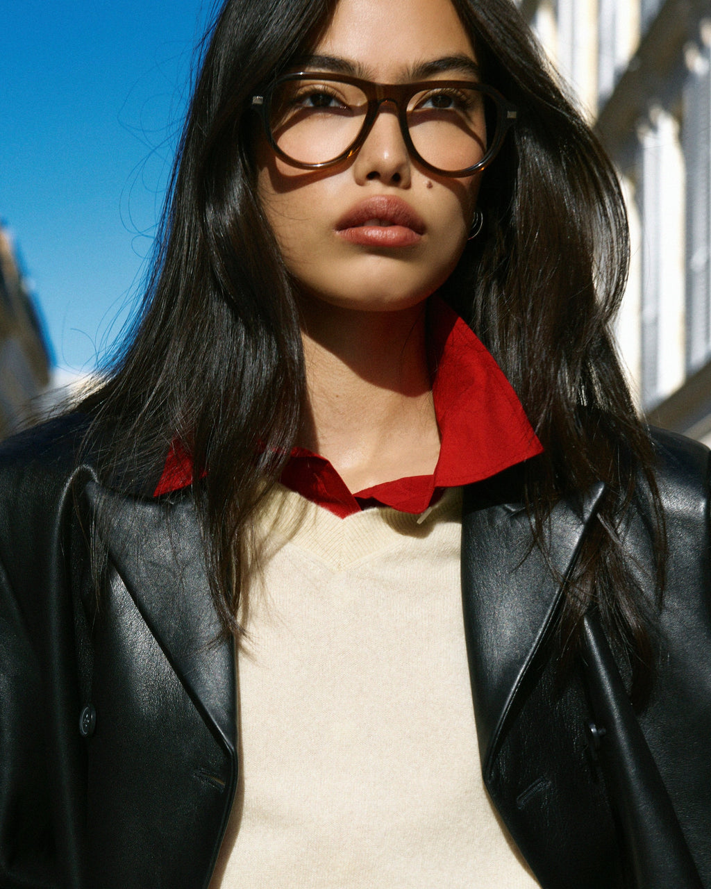 The Sao Aviator Women's Eyeglasses in Brown