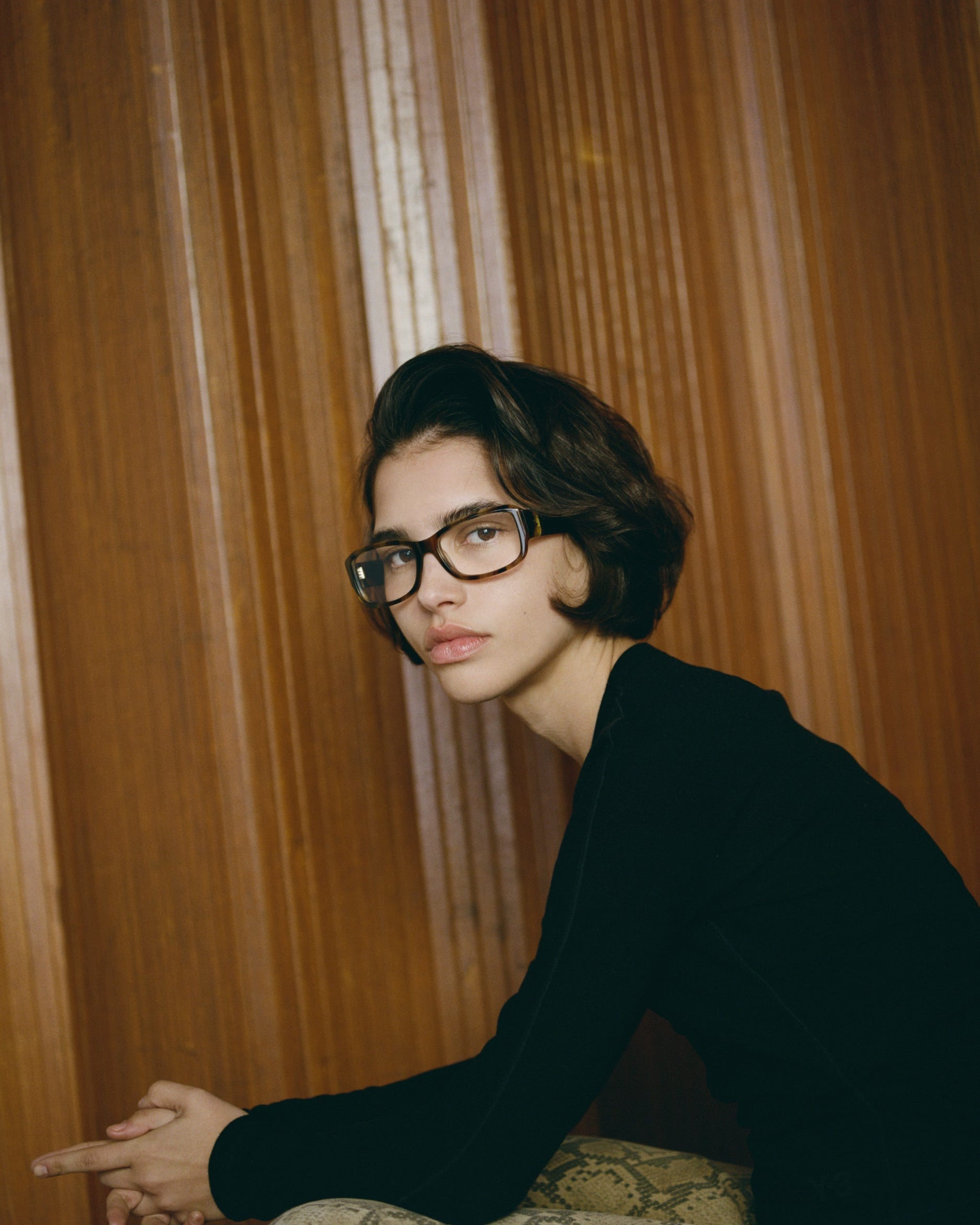 The Telli Rectangular Men's Eyeglasses in Light Tortoise