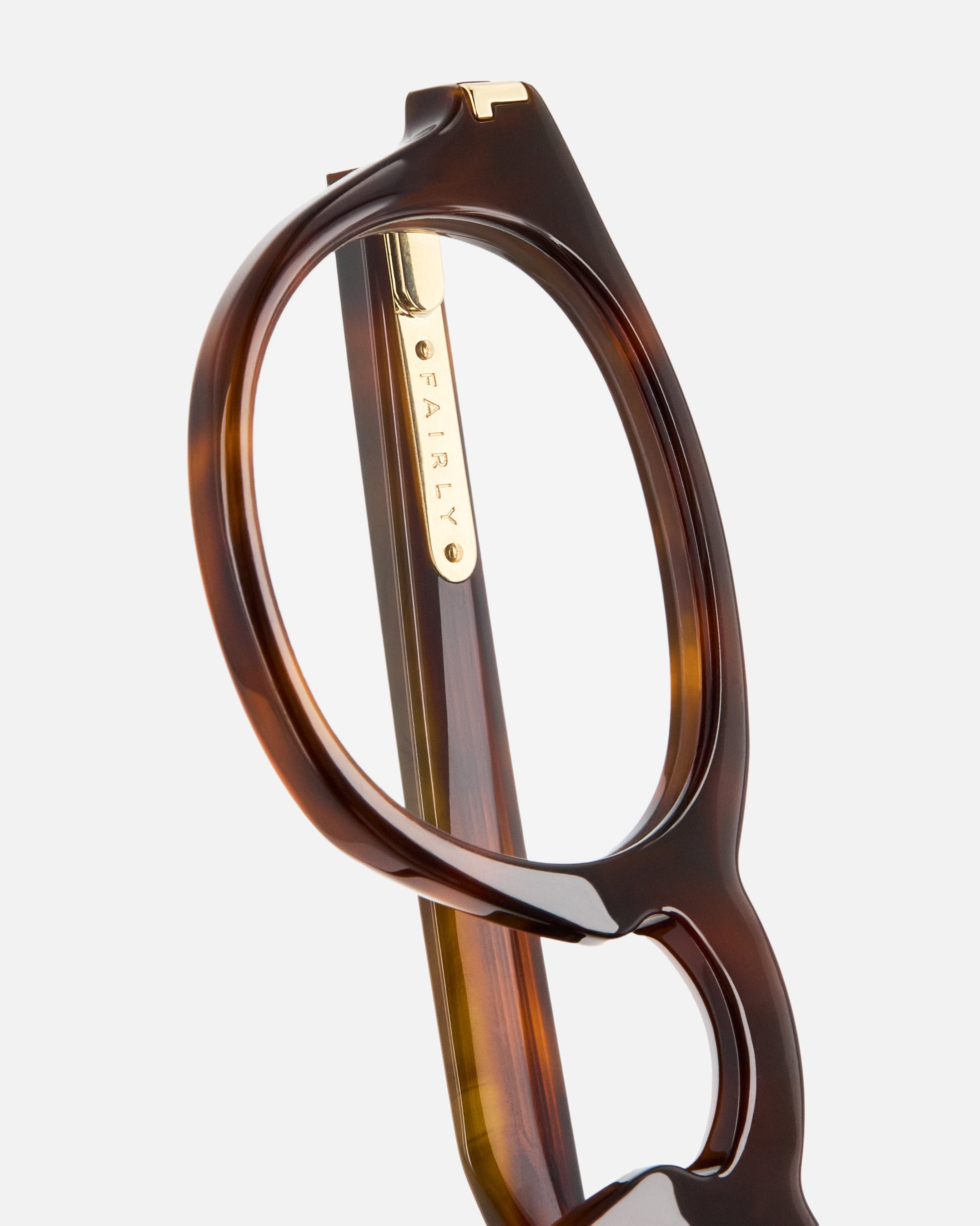 La Riverdale Ovaladas Gafas para Mujer in Carey oscuro