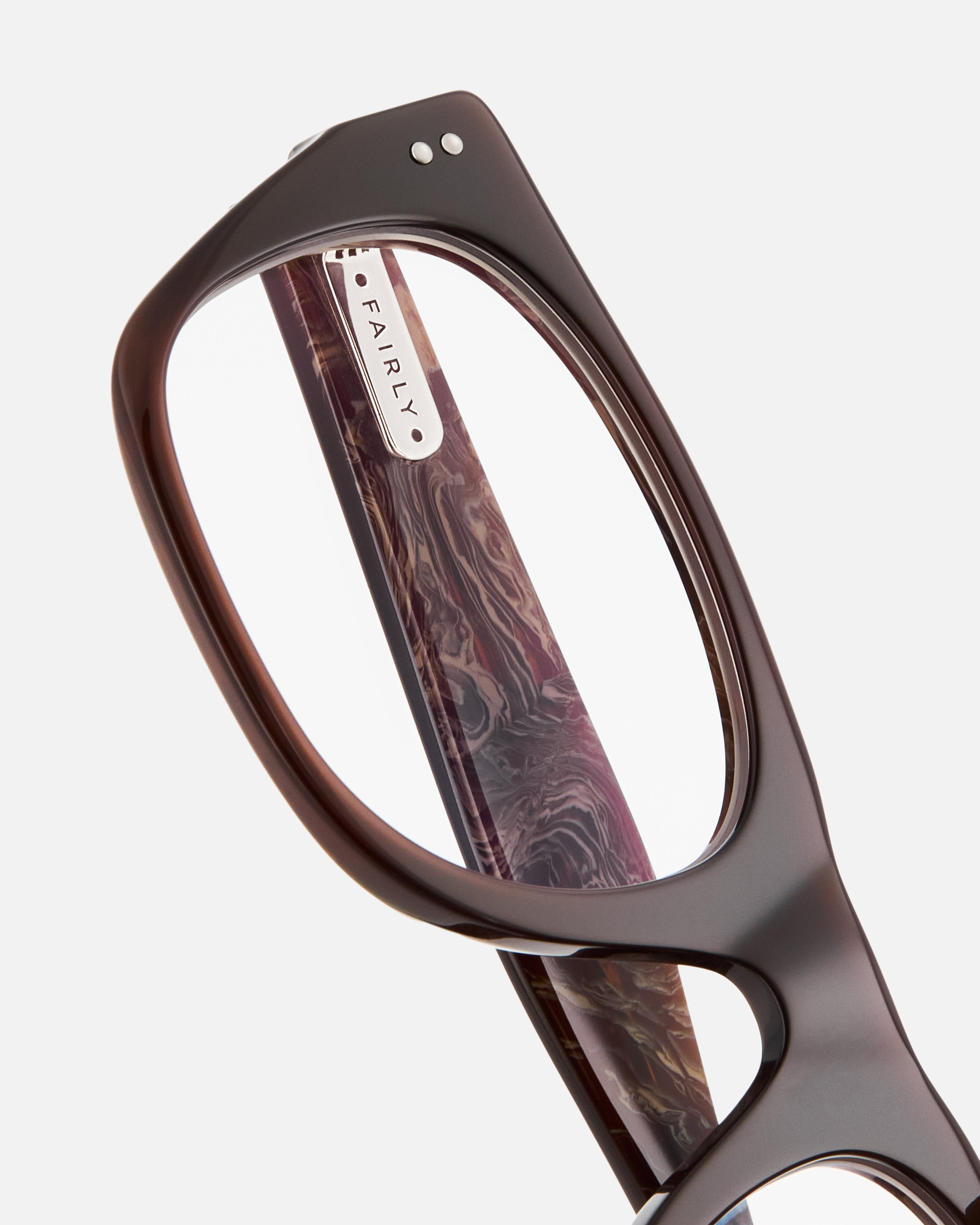 La Bow Rectangular Gafas para Mujer in Marrón