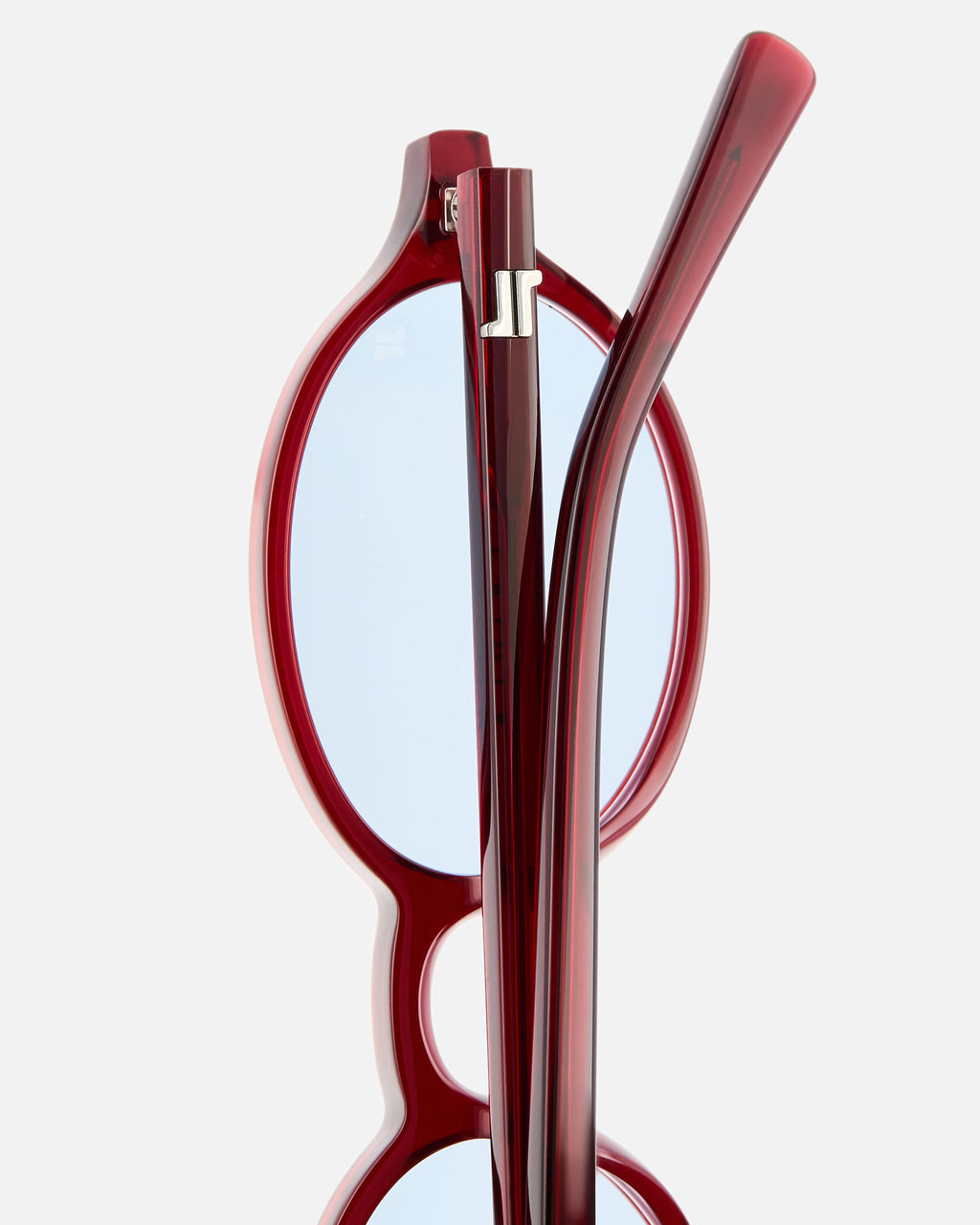 The Elvie Slim JF Colors Oval Women's Sunglasses in Burgundy