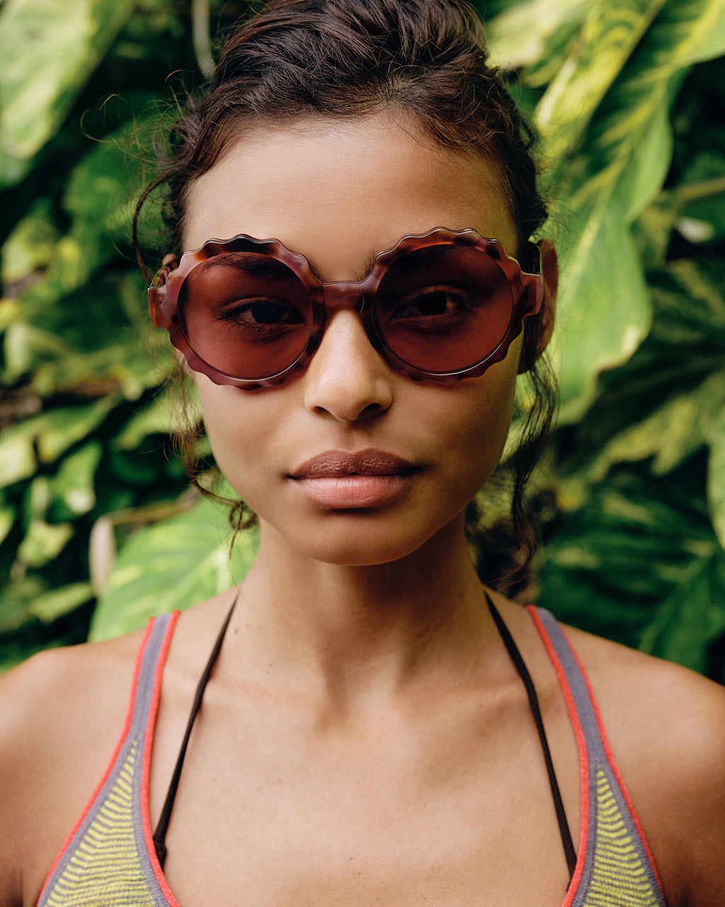 The Lily JF Colors Flower Women's Sunglasses in Tortoise