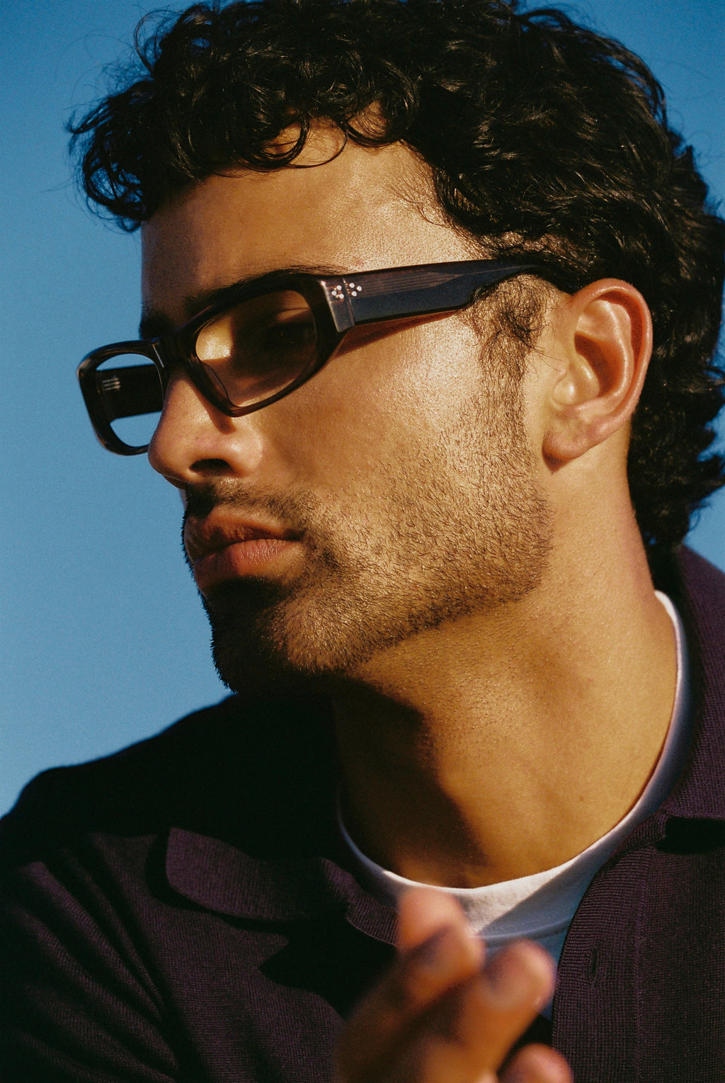 The Wesley Rectangular Men's Eyeglasses in Brown