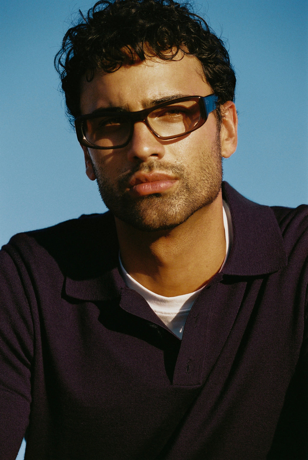 The Wesley Rectangular Men's Eyeglasses in Brown