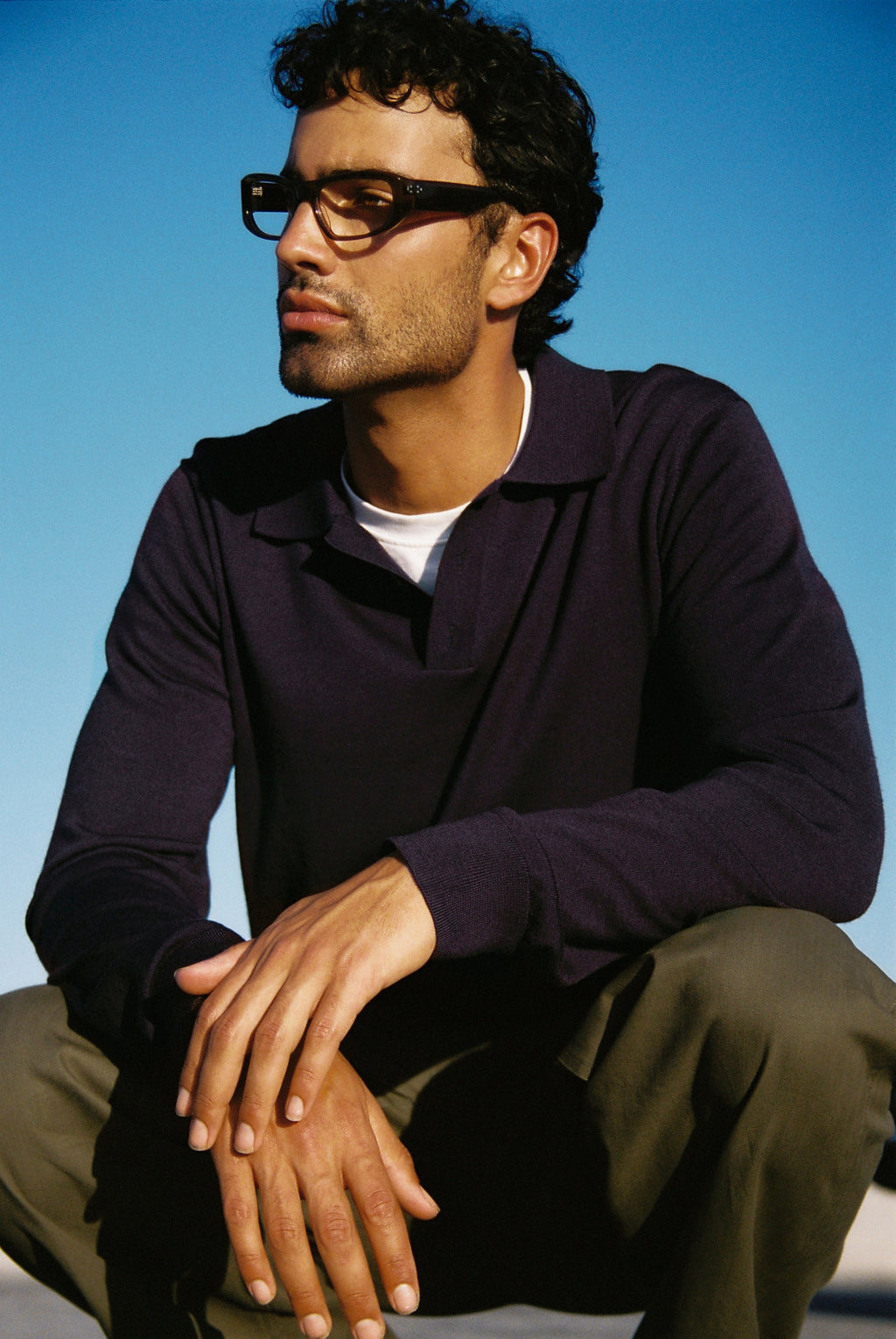 The Wesley Rectangular Men's Eyeglasses in Brown