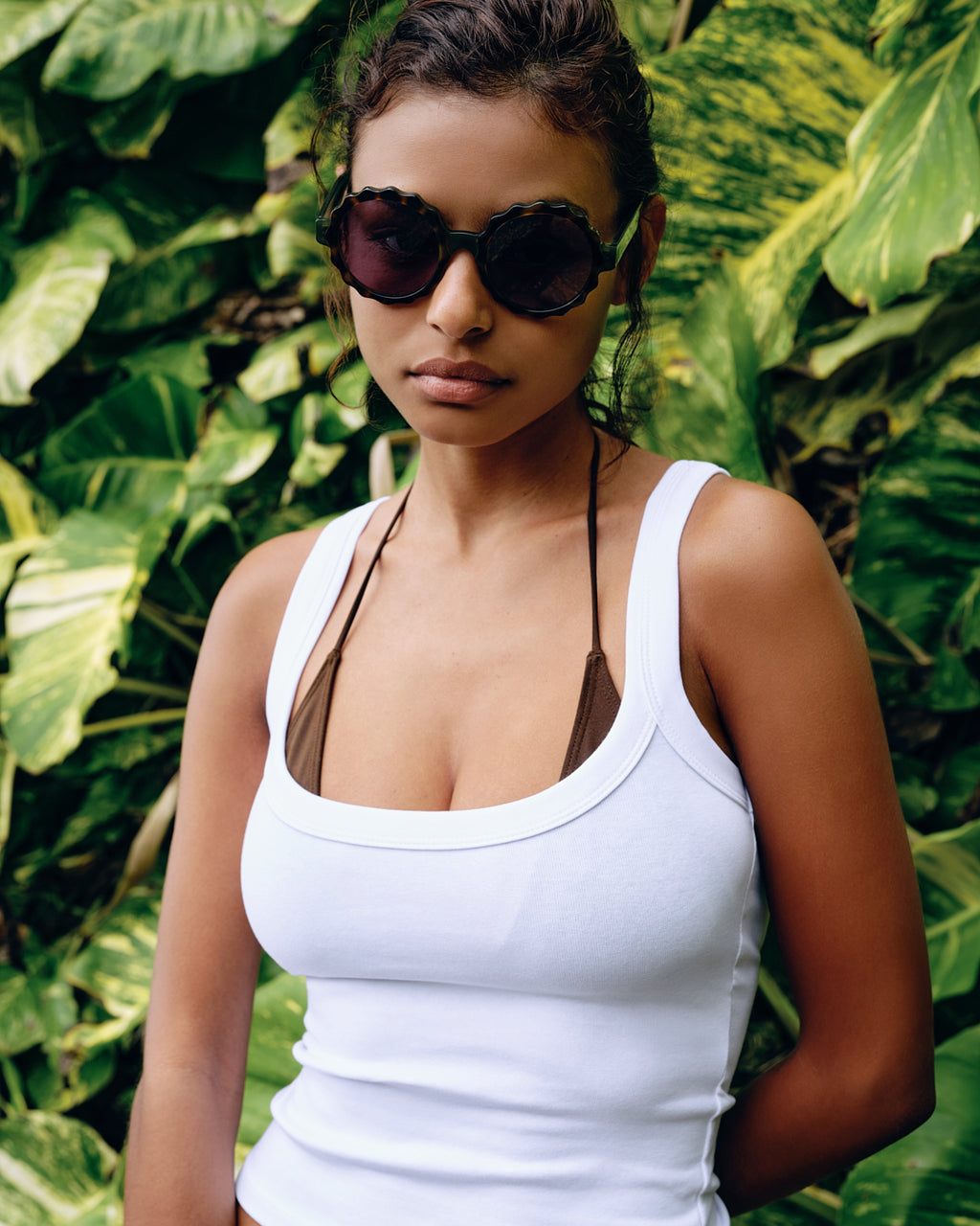 The Lily Round Women's Sunglasses in Tortoise