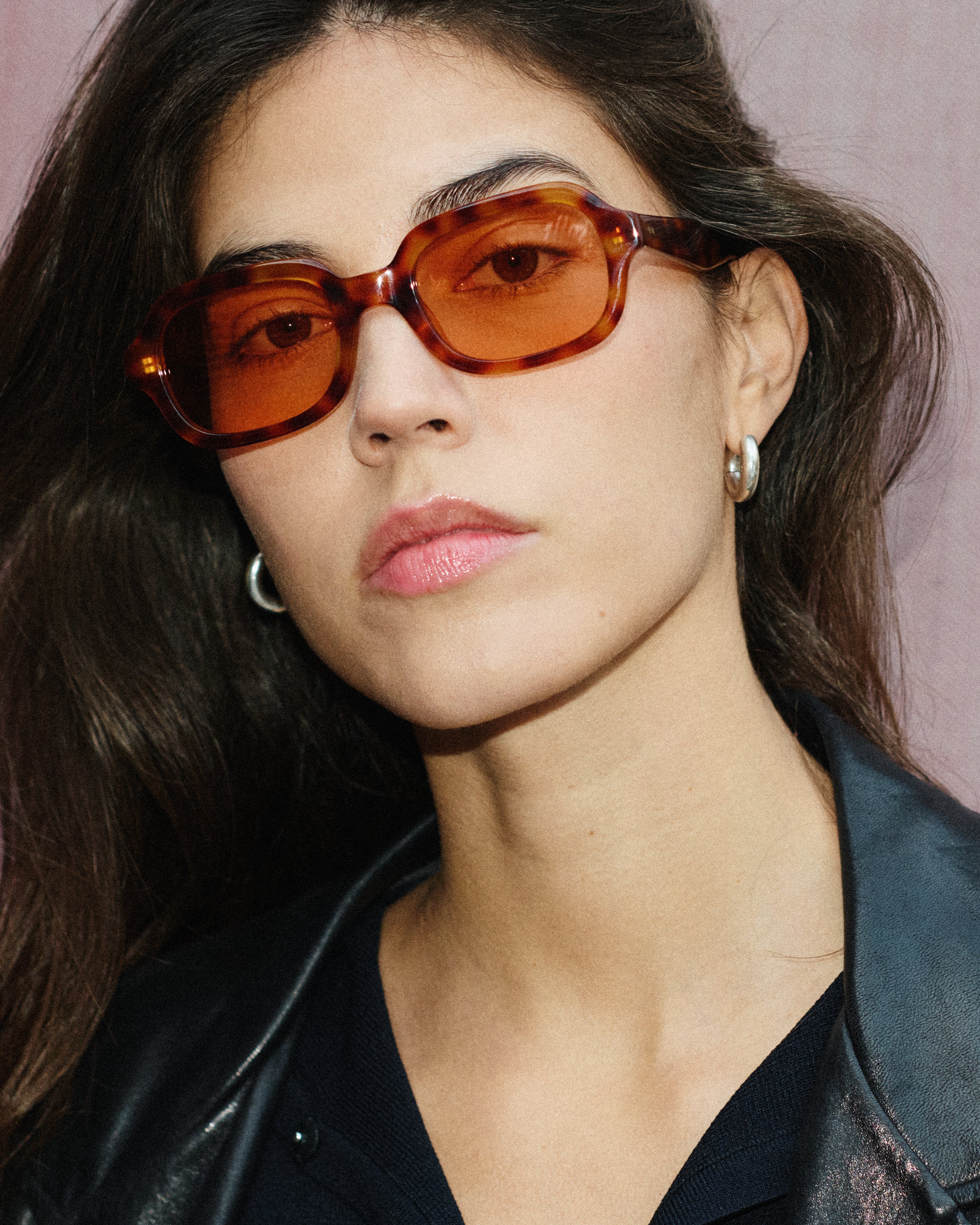 The Freja Rectangular Women's Sunglasses in Tortoise
