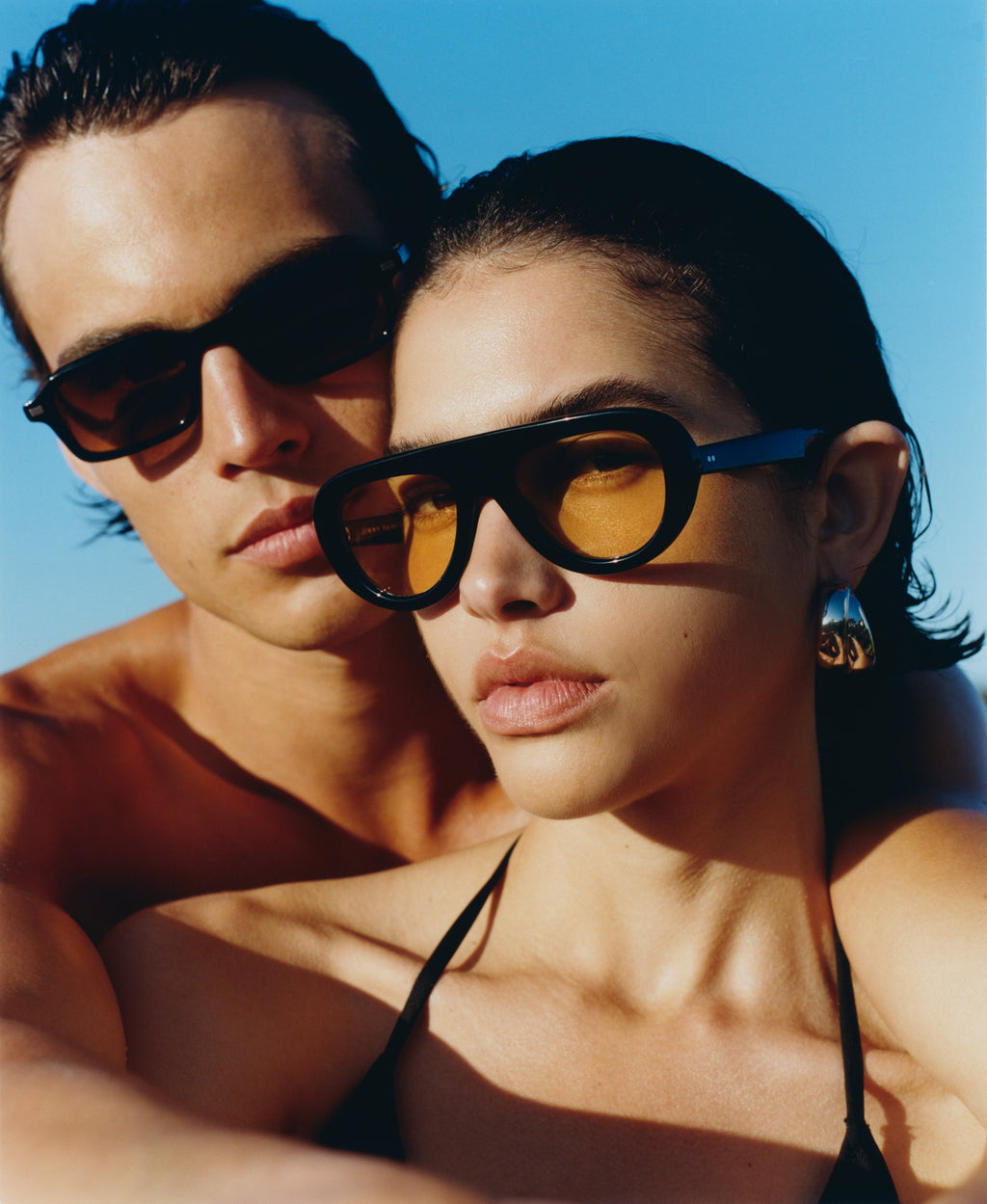 La Gabrie Aviateur Lunettes de Soleil pour femme in Noir