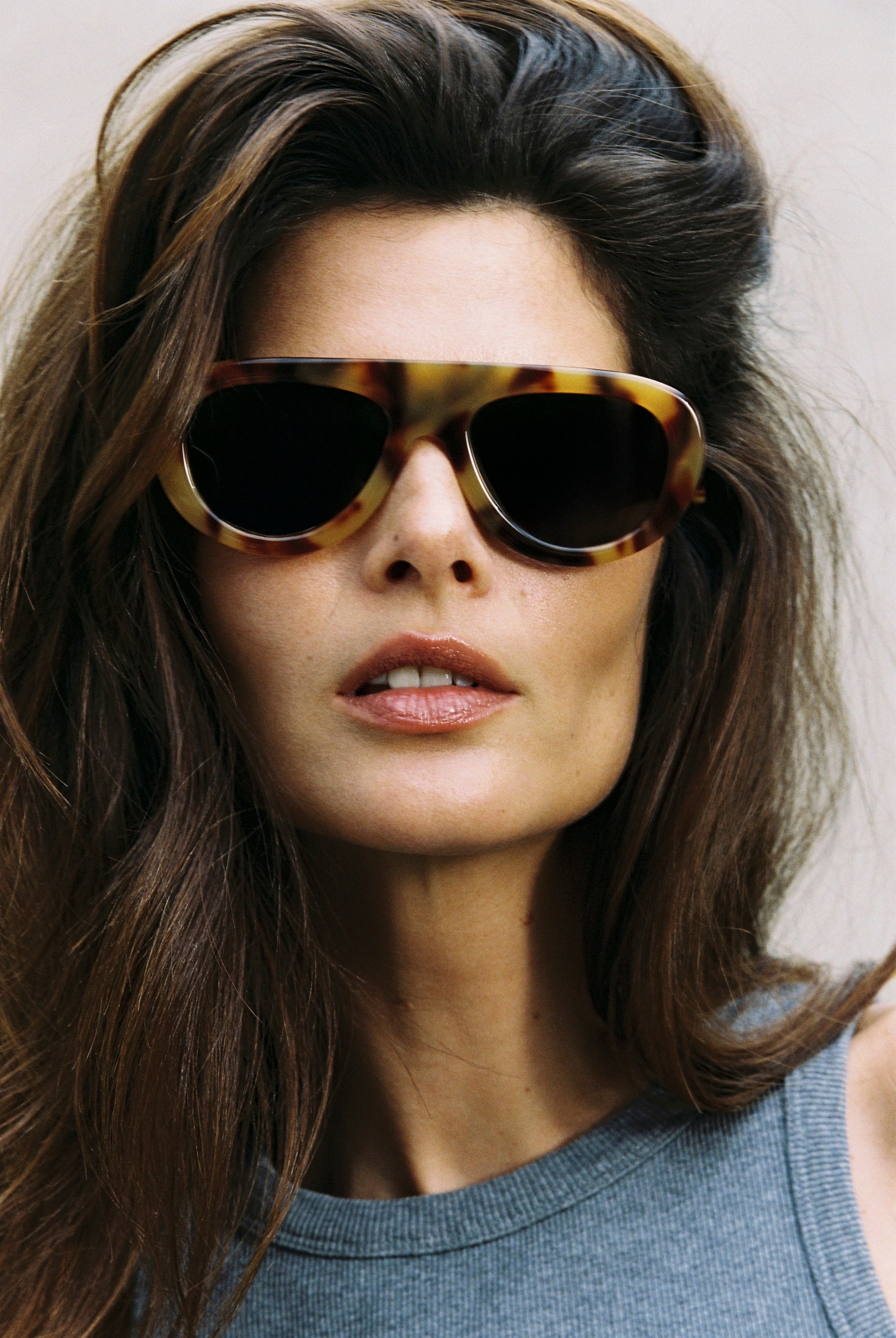 The Gabrie Aviator Women's Sunglasses in Light Tortoise