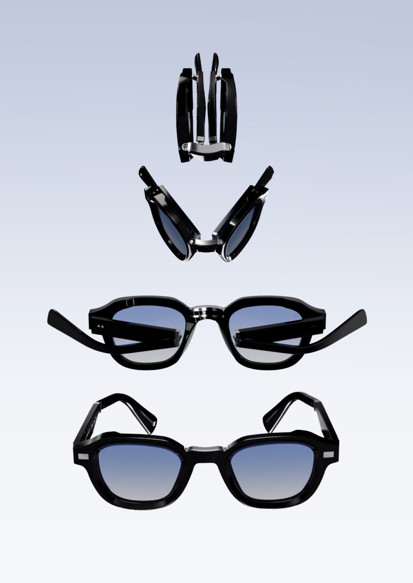 The Nano Napoli Medium Men's Sunglasses in Black | Jimmy Fairly US